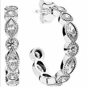 Pandora Jewelry - Pandora Alluring Brilliant hoop earrings Pandora Jewelry - Pandora Alluring Brilliant hoop earrings